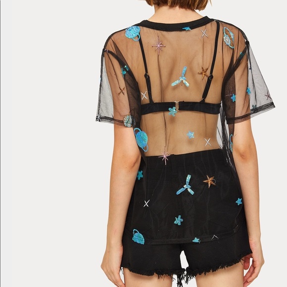 Planet mesh top 💫 - Picture 2 of 7